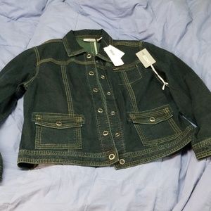 Chico's dark denim jacket